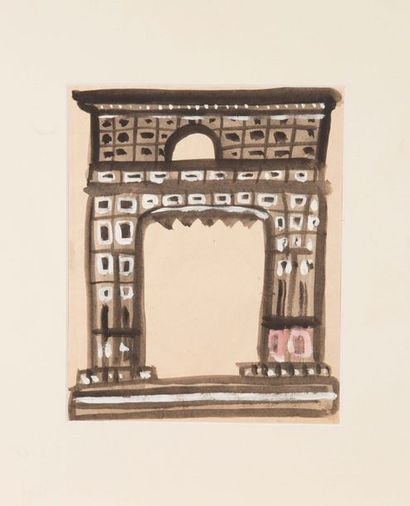 André DERAIN (1880-1954) Projets de porte
Vingt-six lavis d'encre, portent le timbre...