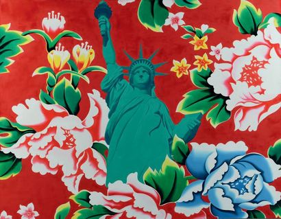 WU Zheng Yan (Né en 1980) Taïwanais Statue of Liberty, 2007 Huile sur toile 160 x...