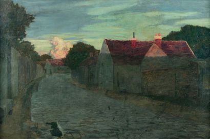 Emile René MENARD (1862-1930) Rue de village
Huile sur toile, signée en bas à gauche
62...