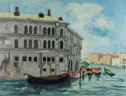 Yves BRAYER (1907-1990) Palais sur le Grand Canal à Venise, 1970
Huile sur toile,...
