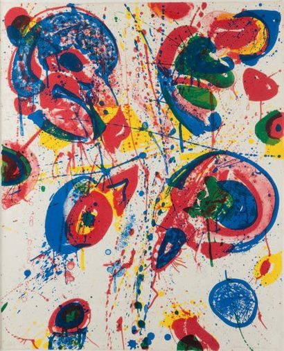 Sam Francis (1923-1994) Bright nothing Lithographie en couleurs à pleine page. Épreuve...