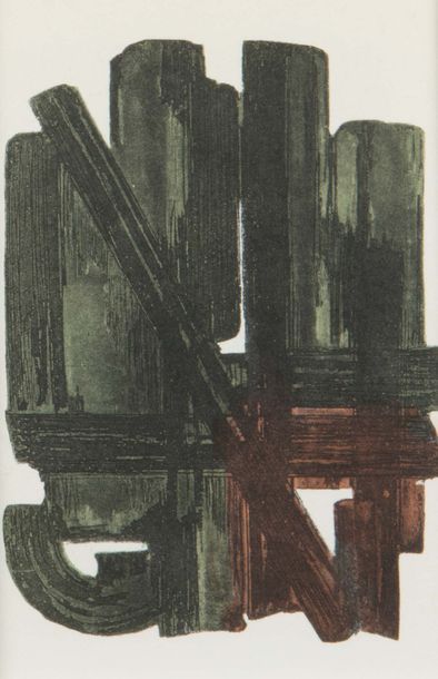 Pierre SOULAGES (Né en 1919) d'après Sans Titre
Pochoir en couleurs de l'atelier...