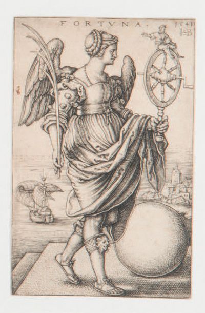 Hans Sebald BEHAM (1500-1550). La Fortune et
L’Infortune.
Burin. Très belles épreuves....