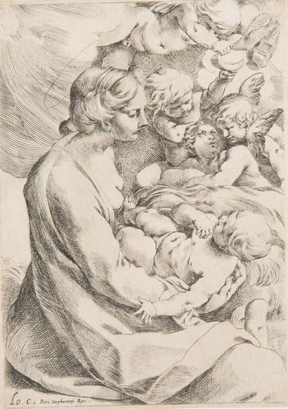 Ludovico CARRACCI (1555-1619). La Vierge et l’Enfant.
Eau-forte et burin. Très belle...
