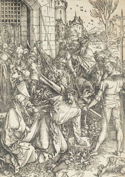 Albrecht DURER (1471-1528). Le Christ portant la Croix. Planche de la série de la...