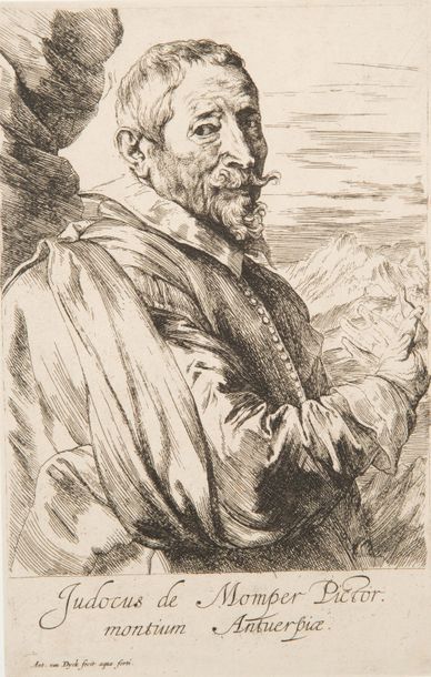 Antoine Van DYCK (1599-1641) Josse de Momper.
Eau-forte. Très belle épreuve de l’état...