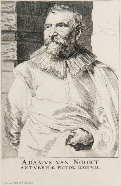 Antoine Van DYCK (1599-1641). Adam Van Noort.
Eau-forte originale. Très belle épreuve....