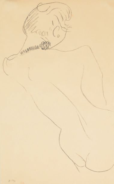 Henri MATISSE (1869-1954) Figure de dos au collier noir.
Lithographie sur japon....