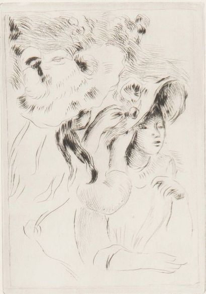 Auguste RENOIR (1841-1919) Le Chapeau épinglé (la fille de Berthe Morisot et sa cousine).
2e...