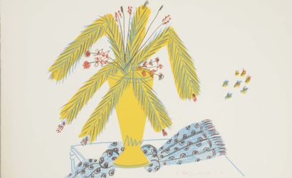 ALECOS FASSIANOS (né en 1935) Bouquet.
Lithographie en couleurs sur vélin, signée...