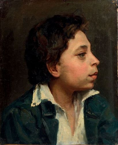 John Lewis SHONBORN (1852-1931) Portrait d’un jeune garçon
Huile sur toile marouflée...