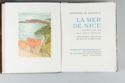 BANVILLE (Théodore de). La Mer de Nice. Lettres à un ami. Préface par Francis
CARCO....