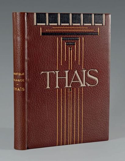 France (Anatole). Thaïs. Paris, Les Cent Bibliophiles, 1924. In-4°, maroquin brun,...