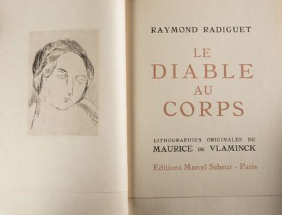 RADIGUET (Raymond). Le Diable au corps. Paris, Éditions Marcel Seheur, s. d.
[1926]....