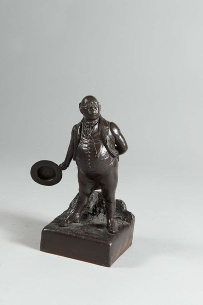 KELLY Portrait de Mr. Pickwick
Bronze à patine brun-noir nuancée.
Signé, daté 1915...