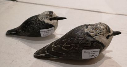 null Bécasseau sanderling (2)
Superbe couple d'appelants en bois et peints à la main...