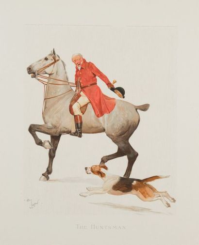 Cecil ALDIN The Huntsman
Grande gravure en couleurs encadrée.
Dim.: 56.5 x 46 cm...