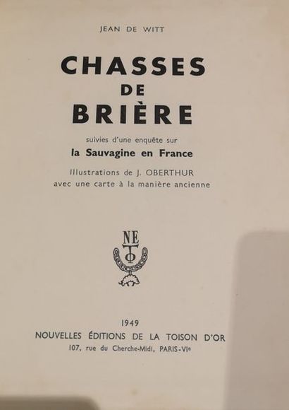 null Jean de WITT
Chasses de Brière suivies d'une enquête sur la Sauvagine en France
Ill....
