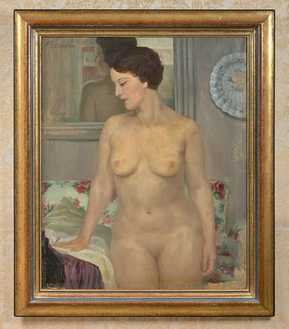 Jeanne CHRISTEN (1894 - 1973) Nu féminin
Huile sur toile signée en haut à gauche
Exposition...
