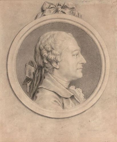 Attribué à Charles Nicolas COCHIN (1715 - 1760) Portrait d'un homme de profil
Pierre...