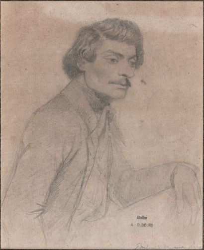 Louis Alexandre DUBOURG (Honfleur 1821 - 1891) Portrait d'homme
Crayon noir. Porte...