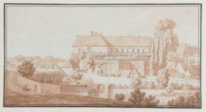 Constant BOURGEOIS du CASTELET (Guiscard 1767 -? après 1836) Vue de Chimay
Plume...