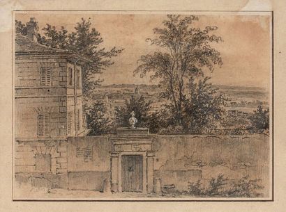 Ecole FRANÇAISE du XIXème siècle, suiveur de Lancelot Théodore TURPIN de CRISSE Paysage...