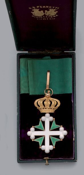 null Croix de commandeur de l'ordre des Saints-Maurice-et-Lazare, 2e type, en or,...