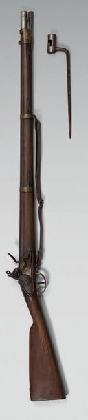 null Petit fusil d'enfant à silex de type 1777/an IX, canon à cinq pans au tonnerre...