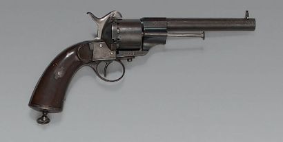 null Revolver à broche système Lefaucheux de type 1854/58, simple action, canon octogonal...