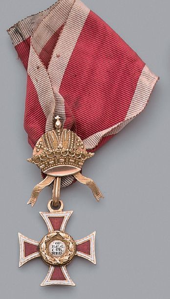 null Croix de chevalier de l'ordre de Léopold d'Autriche, 2e type, en or, émaillée,...