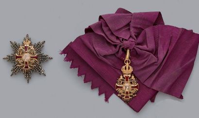 null Ensemble de grand-croix de l'ordre de François Joseph:
- Bijou en or, émaillé,...