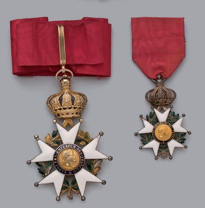 null Croix de commandeur de l'ordre de la Légion d'honneur en vermeil, émaillée,...