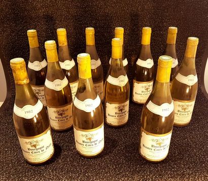 null 12 bouteilles HAUTES-CÔTES-DE-BEAUNE "Pinot Chardonnay", Patrick Hudelot 1982...