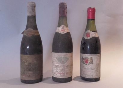 null Ensemble de 3 bouteilles: 1 bouteille GEVREY-CHAMBERTIN L'Héritier-Guyot 1959...