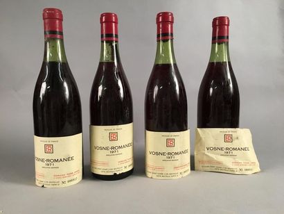 null 4 bouteilles VOSNE-ROMANEE R. Engel 1971 (LB, elt, ela)