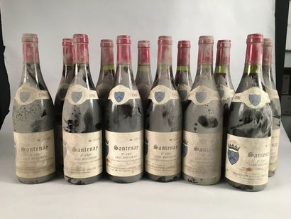 null 12 bouteilles SANTENAY "Clos Rousseau", Négociants-Éleveurs associés 1986 (...