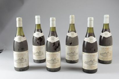 null 6 bouteilles VOSNE-ROMANEE "Dessus des Malconsorts", Château de Bligny 1987...