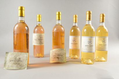 null 7 bouteilles R DE RIEUSSEC, Bordeaux 1988 (on joint 3 Ch. Reine-Carbonnieu ...