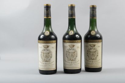 null 3 bouteilles Château GRUAUD-LAROSE, 2° cru Saint-Julien 1964 (1 LB, 1 MB, 1...