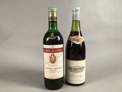null 8 bouteilles BORDEAUX Borie-Manoux 1967 (B, on joint 4 Fleurie 1976)