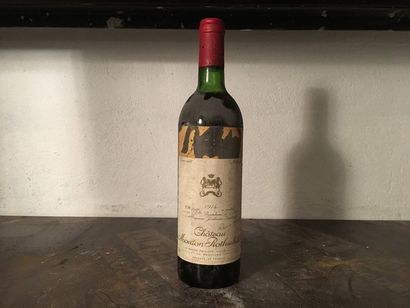 null 1 bouteille Château MOUTON-ROTHSCHILD, 1° cru Pauillac 1974 (es, elt, LB)