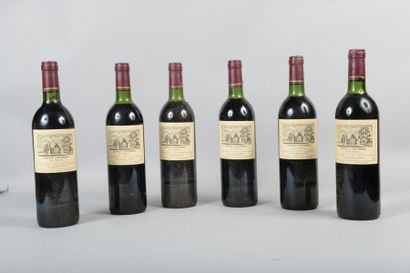 null 6 bouteilles Château CANTEMERLE, 5° cru Haut-Médoc 1982 (els, 4 TLB, 1 LB; cb...
