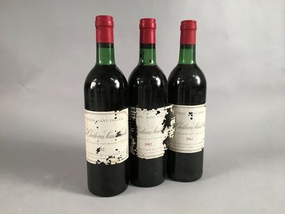 null 10 bouteilles VIEUX Château SAINT-ANDRÉ, Montagne- St-Émilion 1982 (eta ou en...