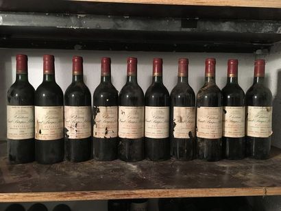 null 10 bouteilles Château HAUT BAGES-LIBÉRAL, 5° cru Pauillac 1986 (ea, ets)