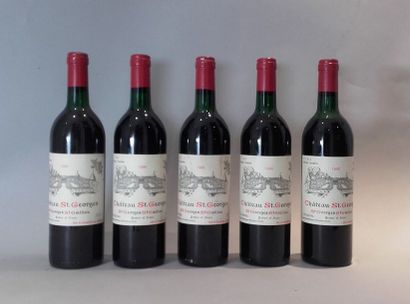 null 5 bouteilles Château SAINT-GEORGES, St-Georges- St-Émilion 1986 (2 TLB, 1 LB,...