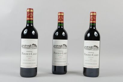 null 12 bouteilles Château PONTET-CANET, 5° cru Pauillac 1989 (2 J) cb