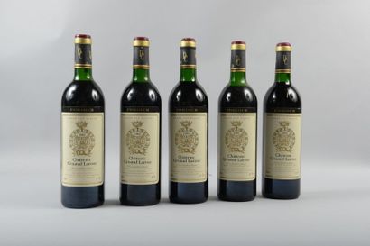 null 5 bouteilles Château GRUAUD-LAROSE, 2° cru Saint-Julien 1989 (1 TLB, 2 LB, 1...