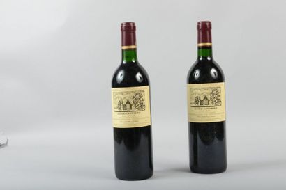 null 2 bouteilles Château CANTEMERLE, 5° cru Haut-Médoc 1990 (1 J)