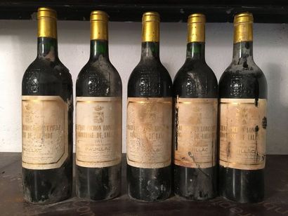 null 5 bouteilles Château PICHON-LONGUEVILLE-COMTESSE, 2° cru Pauillac 1991 (ea,...